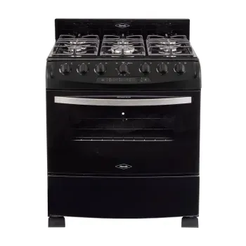Estufa de Piso Haceb 6 puestos 76 cm Gas Natural Cristal Negro_1